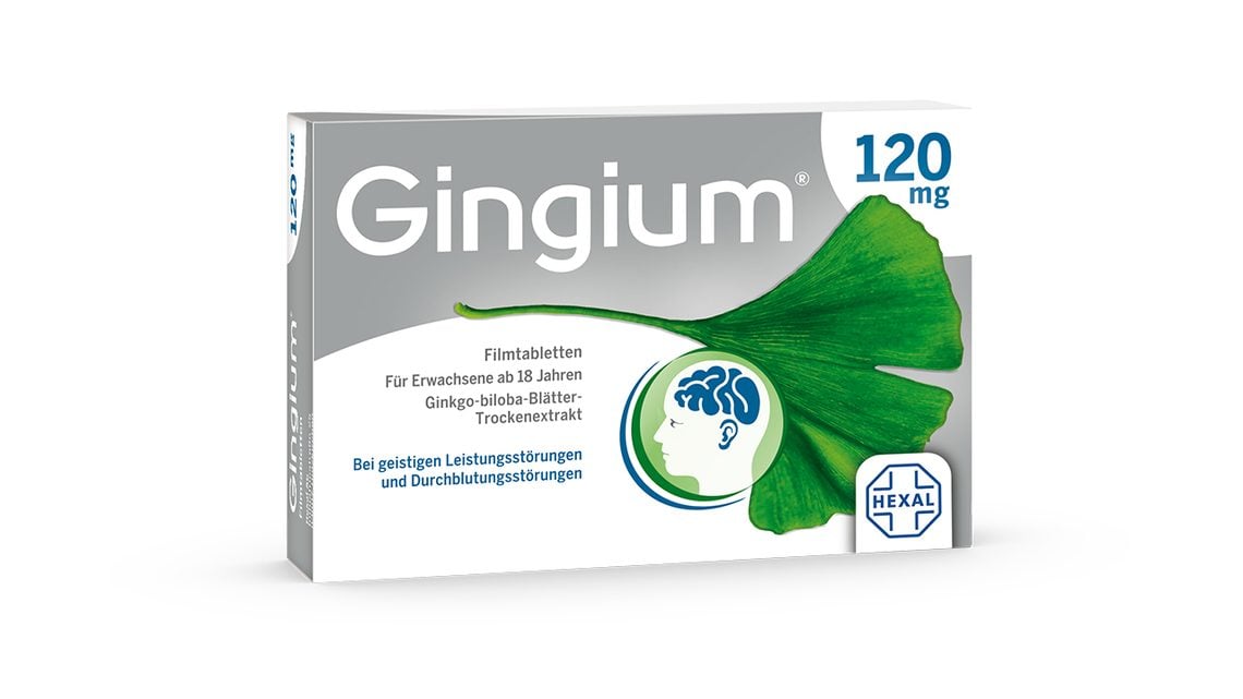 Bei Vergesslichkeit<sup>*</sup> frühzeitig handeln – mit Gingium<sup>&reg;</sup>